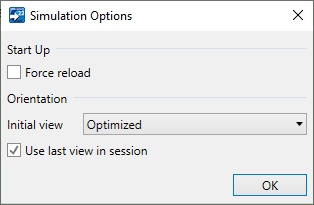 The "Simulation Options" dialog box.